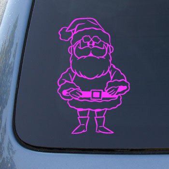 SANTA CLAUS - Rudolph Christmas - Vinyl Decal Sticker #A1465 | Vinyl Color: Pink