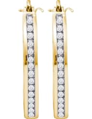 0.25CTW DIAMOND FASHION HOOPS