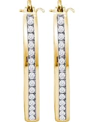 0.25CTW DIAMOND FASHION HOOPS