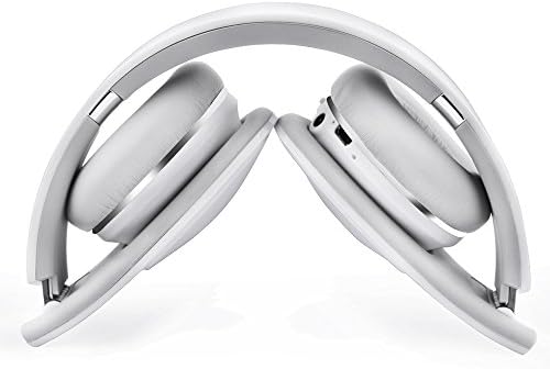 FITTA Wireless Over Ear HiFi Stereo Bluetooth Headphones with Built in Mic,Lightweight Protable Music Headset Earphone with Noise Cancelling Technology for Smartphones,PC,MP3 Player and More (White)