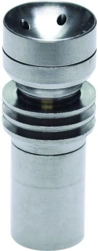 MED GLASS 12-1335 - 18MM FEMALE 14MM MALE TITANIUM NAIL ART DECO STYLE METALLIC 18MM FEMALE 14MM MALE