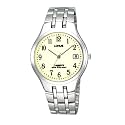 Lorus Mens Watch Siver-Tone Metal Easy to Read Lumibrite Dial with Calendar SALE