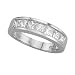 14K White Gold 1 1/4 ct. Princess Cut Diamond Wedding Band