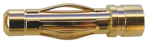 Jamara 95620 - Goldkontakt 4 mm Einzelstecker mit L&ouml;tbuchs