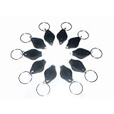 Buy 10 X LED MINI MICRO BLACK KEYCHAIN KEY RING SUPER FLASH BRIGHT FLASHLIGHT WHITE... by DE