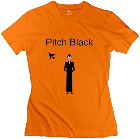 Women Pitch Black Design Cool Orange Tops By RRG2G Small