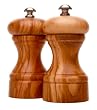 French traditional wood turned salt or pepper grinder mill dispenser