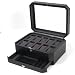 Wolf Designs Black Ten Piece Watch Case with Drawer #4586027