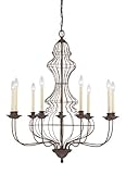 Quoizel LLA5009RA Laila 9 Light Chain Hung Chandelier