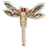 Crystal Dragonfly Pin