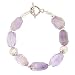 Chunky Faceted Ametrine Gemstone Bead Toggle Bracelet with Sterling Silver Accents, 7 1/4" Length, #7518