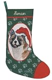 Personalized Dog Christmas Stocking - Akita