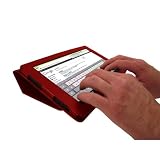 LuvTab RED Asus EeePad Transformer TF101 10.1 inch Multifunctional / Multi Angle Luxury Executive Wallet / Cover / Stand / Typing Case - Fits all versions / models