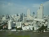 Silom District and Chao Praya River, Bangkok, Thailand Photographic Poster Print
