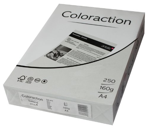 Coloraction 838A 160S 30 Antalis DIN A4, 160 gr/mq- Carta per fotocopie, colore: Grigio Coloraction 838A 160S 30 Antalis DIN A4, 160 gr/mq- Carta per fotocopie, colore: Grigio