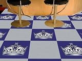 Fan Mats 10680 NHL - Los Angeles Kings 18" x 18" Team Carpet Tiles (10 Logo, 10 Solid per Box - appx 45 sq ft)