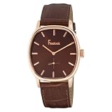 Freelook Men's HA1908RG-2 Rivoli Rose Gold Plated Stainless Steel Case Brown Dial Brown Leather Band Watch