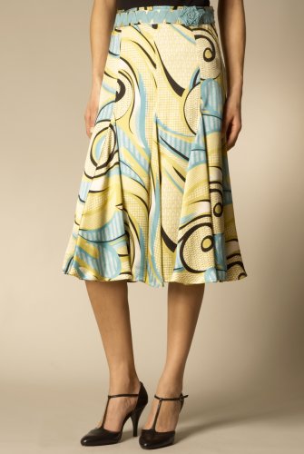 Per Una Speziale Abstract Print Satin Skirt clothing