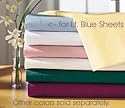 Southern Textiles Light Blue 200 Thread Count Queen Size Bed Sheet Set