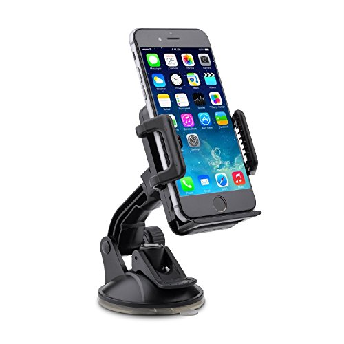 TaoTronics Car Phone Mount Holder, Windshield / Dashboard Universal Car Mobile Phone cradle for iOS / Android Smartphone and More