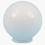 8IN WHT ACRYLIC BALL GLOBE