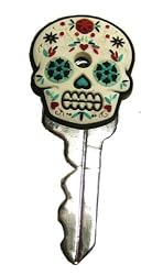 Cream Sugar Skull Keycap Keychain By Lougefly