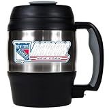 NHL New York Rangers 52-Ounce Stainless Steel Macho Travel Mug with Bottle Opener
