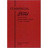1933 FORD COMMERCIAL CAR TRUCK Owners Manual User Guide by Ford