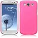 Samsung Galaxy S3 i9300 Hybrid Rubberised Back Cover Case / Shell / Shield (Neon Fluro Pink)