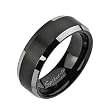 Spikes Mens Classic Tungsten Carbide Black IP Band Ring