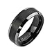 Spikes Mens Classic Tungsten Carbide Black IP Band Ring