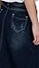 Womens full length denim skirt dark wash maxi long skirt (94)