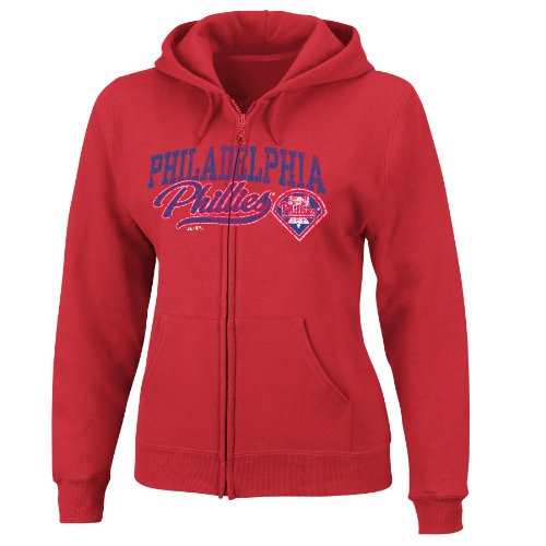 MLB Women's Philadelphia Phillies The Beauty Long Sleeve Fullzip Fleece Hoodie