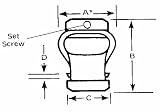 Beemer K-Coupling-Angular Misalignment, Steel, 1/4 x 3/8 Shaft, 6-32 Set Screw