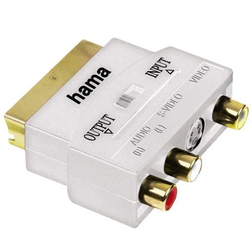 Hama Scart-Adapter S-VHS/3x Cinch - Scart, mit Schalter IN/OUT