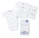 Gerber 4-Pack Long Sleeve Onesies Brand One Piece Underwear - White, Newborn