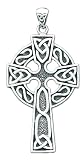 0.925 Sterling Silver Irish Celtic Cross Pendent Charm