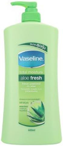 Vaseline Total Moisture Aloe Fresh Lotion natural skin care skin whitening products Lighter Skin in 2 Weeks (600 ML.)