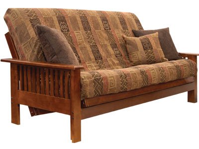 Kitchen: Cottage Futon 80957212113F Virginia Select Hardwood Full Size Futon Frame   Honey Finish   Mattress sold seperately