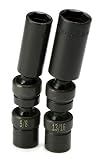 SK 33303 2 Piece 3/8-Inch Drive Double Swivel 5/8-Inch and 3/16-Inch Spark Plug Socket Set