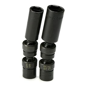 SK 33303 2 Piece 3 8-Inch Drive Double Swivel 5 8-Inch and 3 16-Inch Spark Plug Socket Set by SK Hand Tools