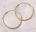 Hammered Brass Hoop Earrings - 1.5 inch