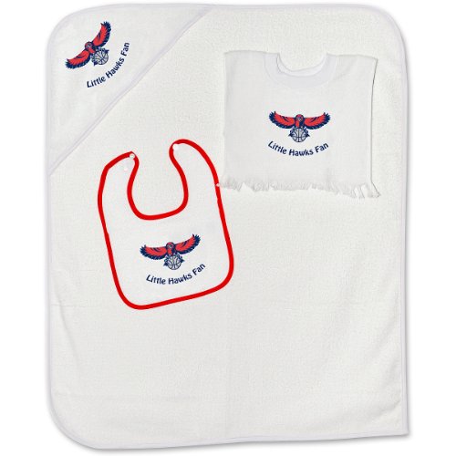 Wincraft Atlanta Hawks Hooded Baby Towel And Bib Set