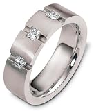 7mm modern diamond wedding band ring (0.48cts diamonds Platinum)