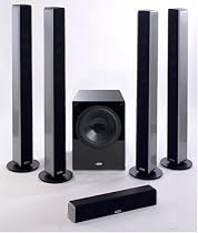 Crystal Acoustics SmArt 4 Home Theater Speaker System in Silver with 12" Black THX?? Select Certified Subwoofer