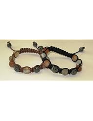 Sterling Silver 3.82ct Diamond Beaded Macrame Bracelet Hand Crafted Jewelry