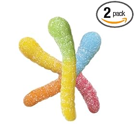 Albanese Sour 2-Inch Worms, 4.5-Pound Bags (Pack of 2)