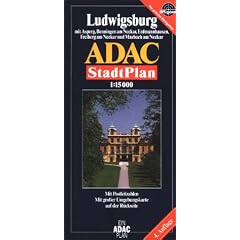 ADAC Stadtpl�ne, Ludwigsburg mit Asperg, Benningen am Neckar, Erdmannhausen, Freiberg am Neckar und Marbach am Neckar