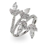 Eve's Addiction Emma's Marquise Flower Wrap Ring