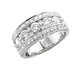 14k white Gold Diamond Anniversary Wedding Ring / Band Size 7 (HI, SI-I, 2.37 carat)